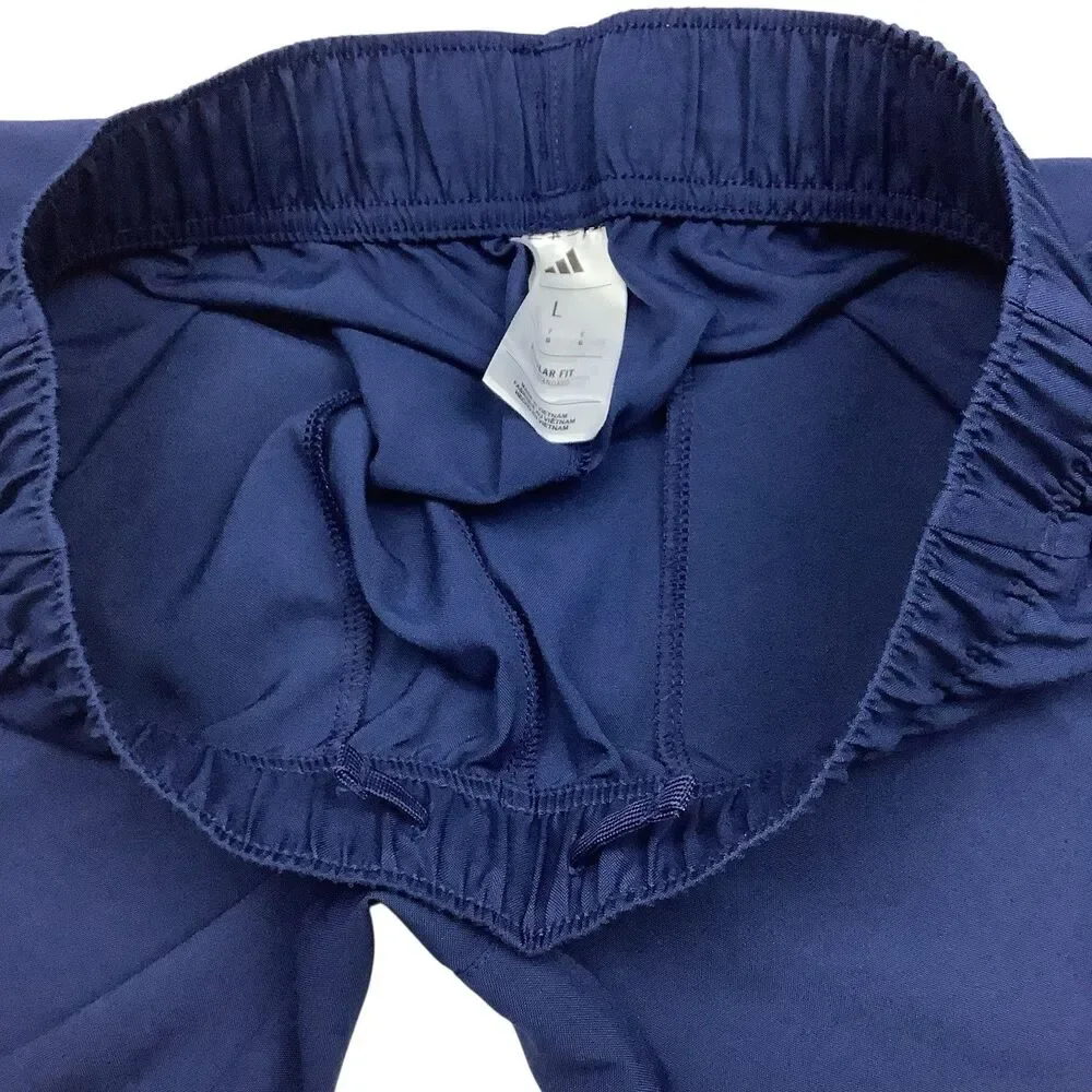 Adidas Boys Essentials Blue Shorts Size L 14 16 Years Adjustable Waist Pockets